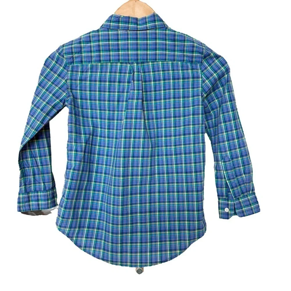 Ralph Lauren Boy’s Kids' Plaid Button-Down Shirt Size 6 Multicolor Casual Cotton